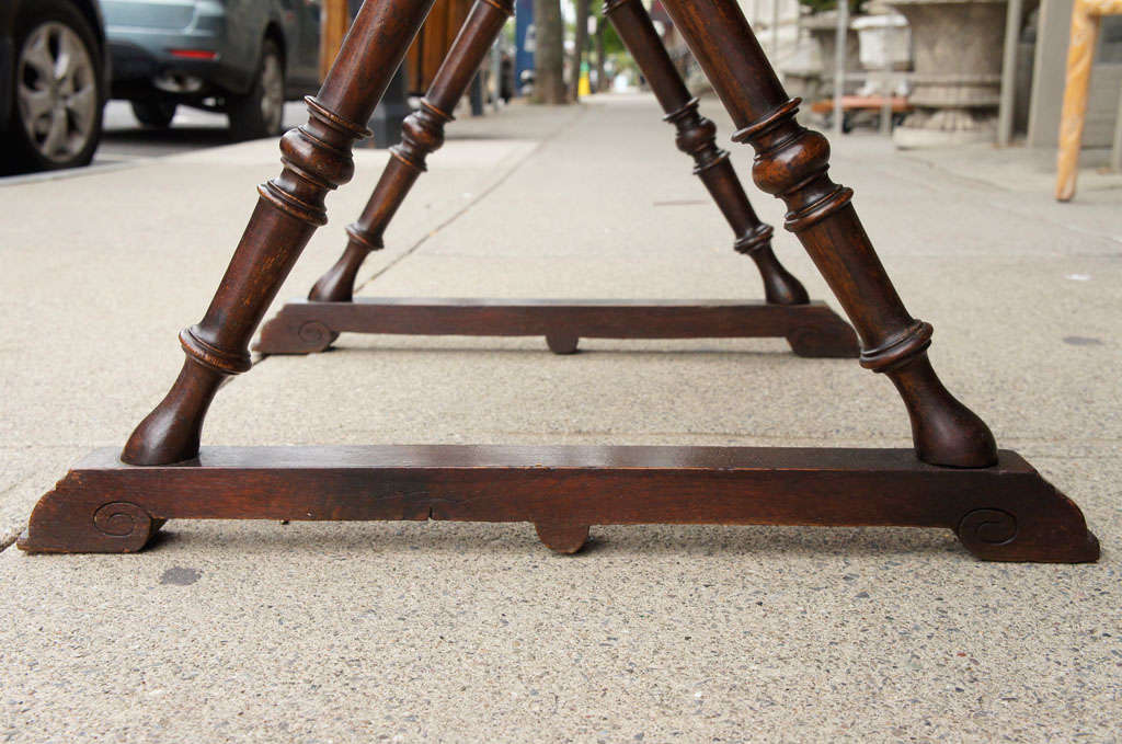 19th Century Antique Walnut Tray Table For Sale