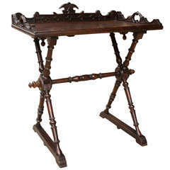 Antique Walnut Tray Table 10