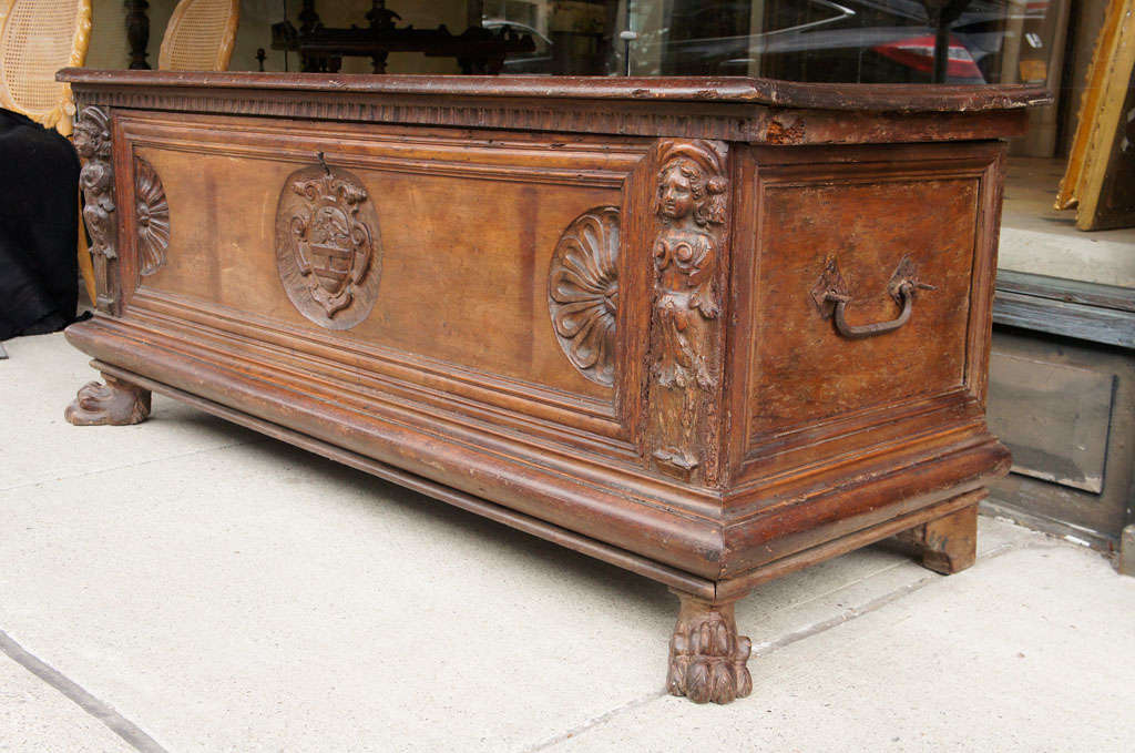 16th Century Italian  Walnut Cassone