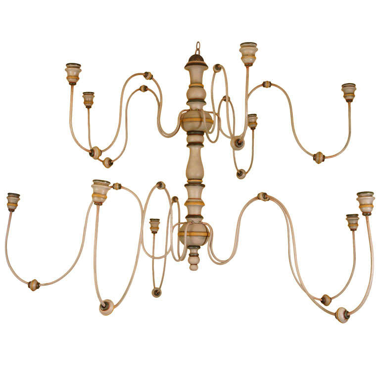 Spanish Colonial 10 Light Candle Chandelier at 1stDibs