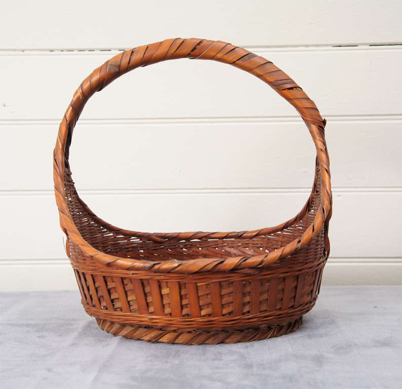 Folk Art Japanese Woven Baskets For Sale