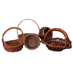 Antique Japanese Woven Baskets