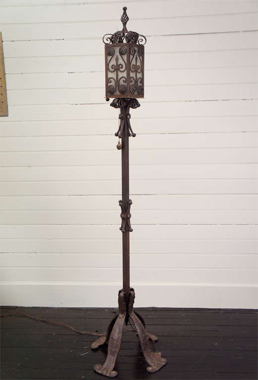 Wrought Iron Floor Lantern