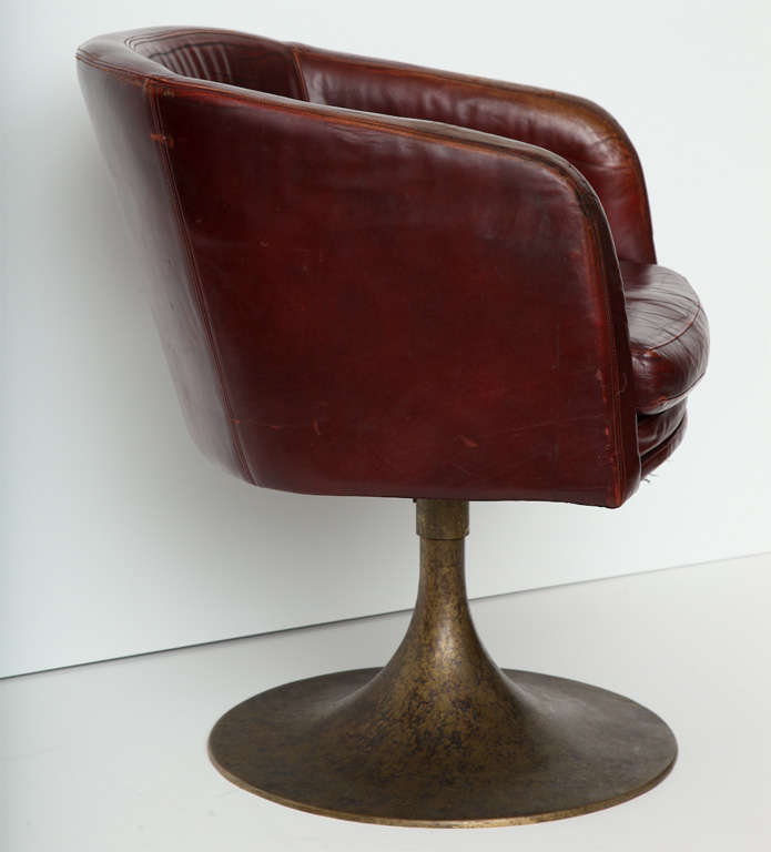 Art Deco swivel armchair