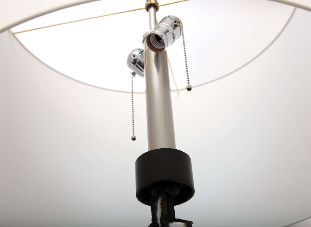 Table Lamp Brutalist Mid Century Modern iron 1960's For Sale 3