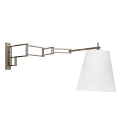1960s Italian Articulated Polished Nickel Wall Light