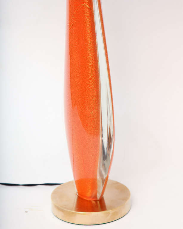 Hand-Crafted Salviati Table Lamp mid Century Modern Murano art Glass Italy 1950's For Sale