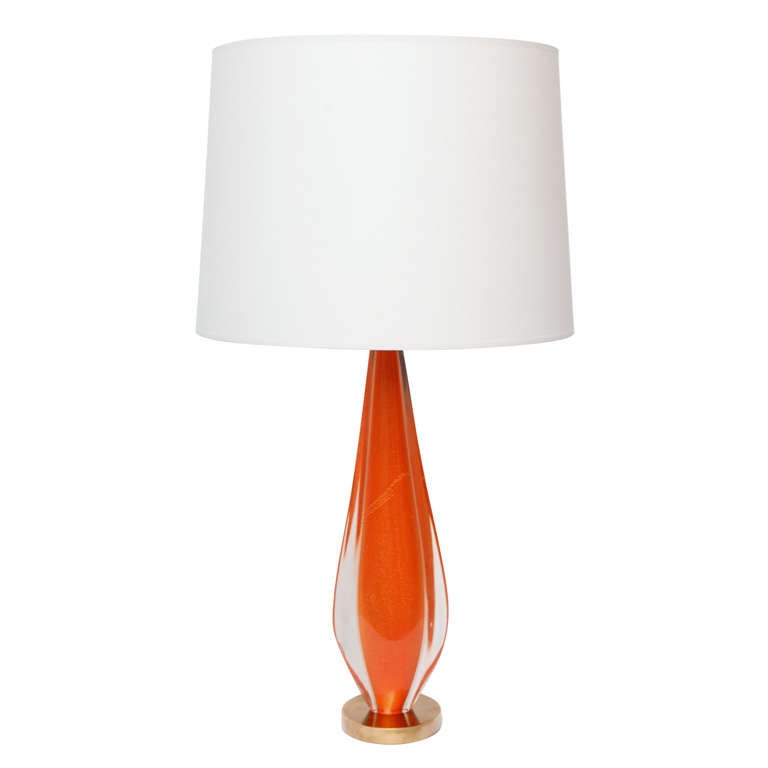 Salviati Table Lamp mid Century Modern Murano art Glass Italy 1950's For Sale