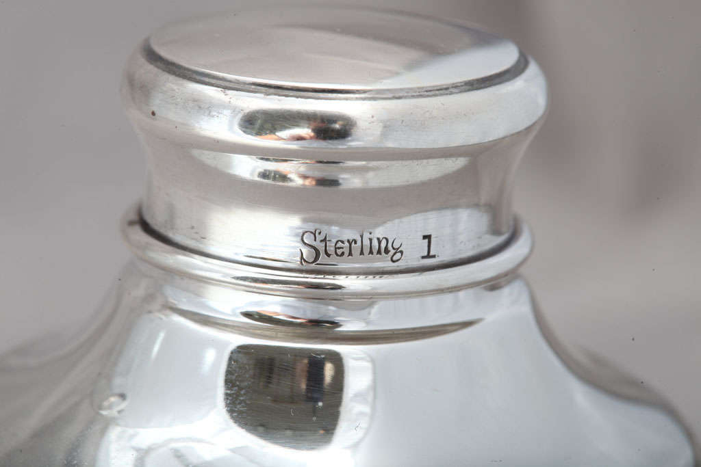 Art Deco Hawkes Sterling Silver-Mounted Cocktail Shaker 6