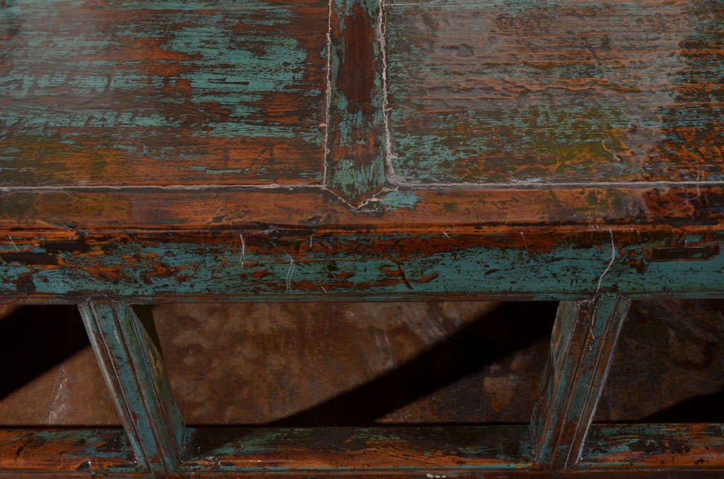 Mid-20th Century Antique Low Table In Original Paint Patina