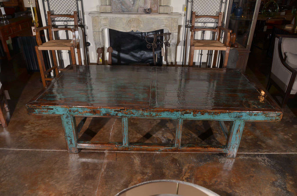 Antique Low Table In Original Paint Patina at 1stdibs