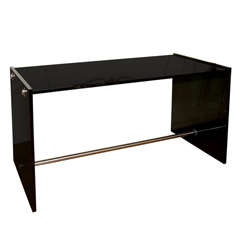 Smoked Glass Slab Desk