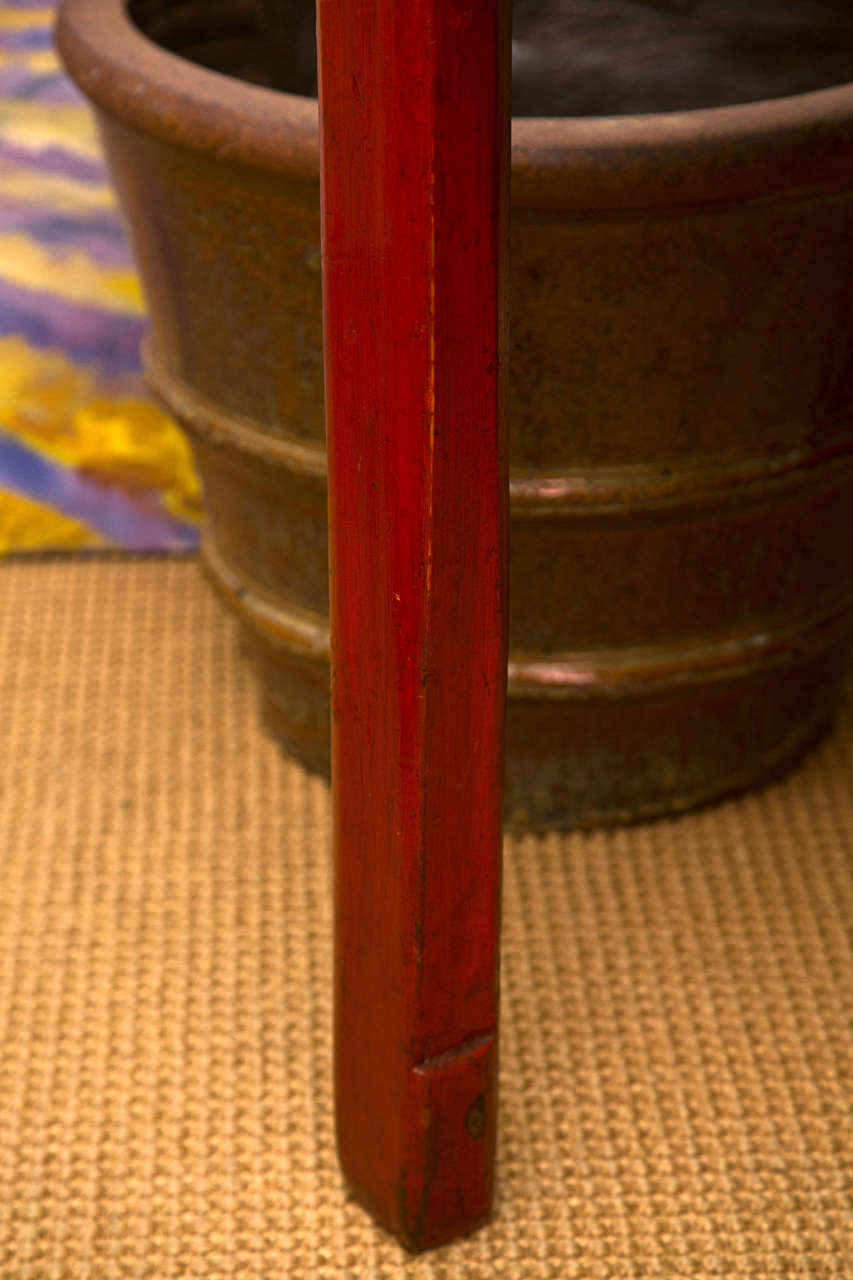 Chinese Asian Oxblood Red Solid Wood Sideboard