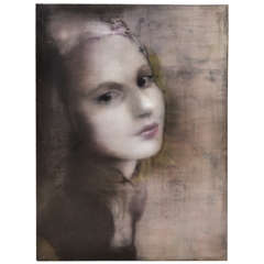 "Young Woman" Oil on Canvas by Jacqueline Devreux 5