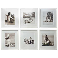 Group of Six Vintage Photos of Beach Scenes 11