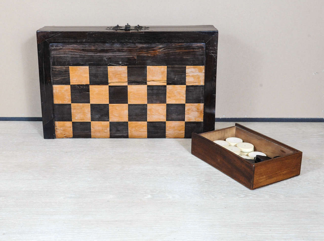 18th Century and Earlier 18th Century German Chess/Backgammon Box For Sale