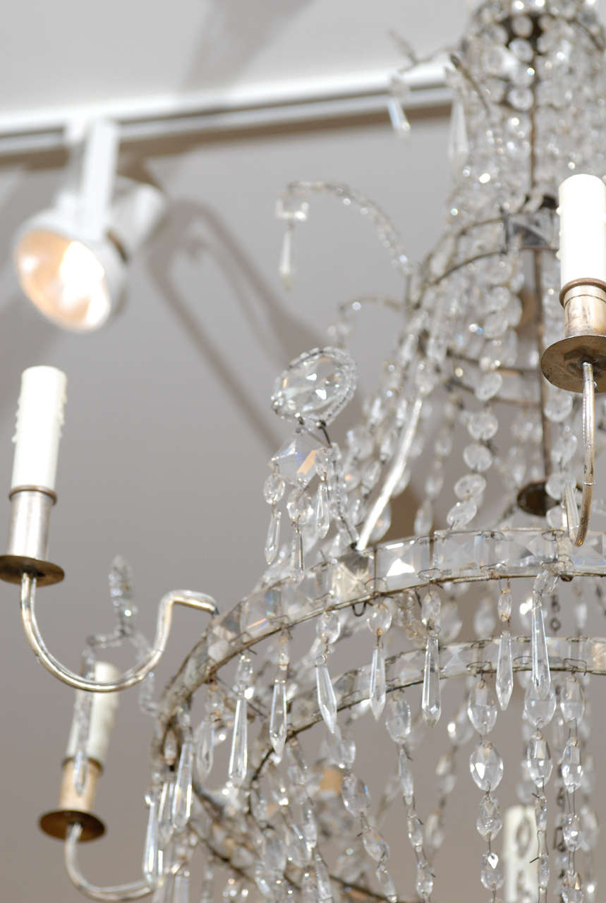 19th Century Crystal Baltic Six-Light Chandelier 3