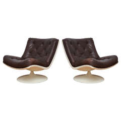 Signed Artifort Swivel Chairs by Geoffrey Harcourt
