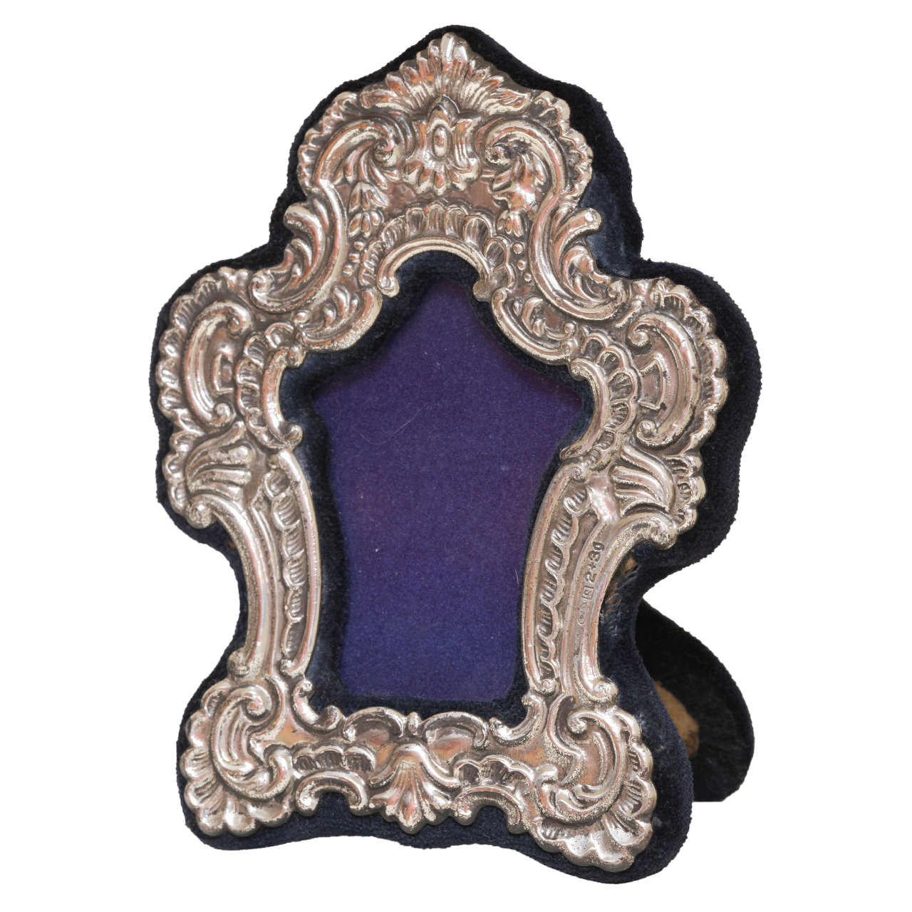 Baroque Italian Sterling Silver Repousse Picture Frame
