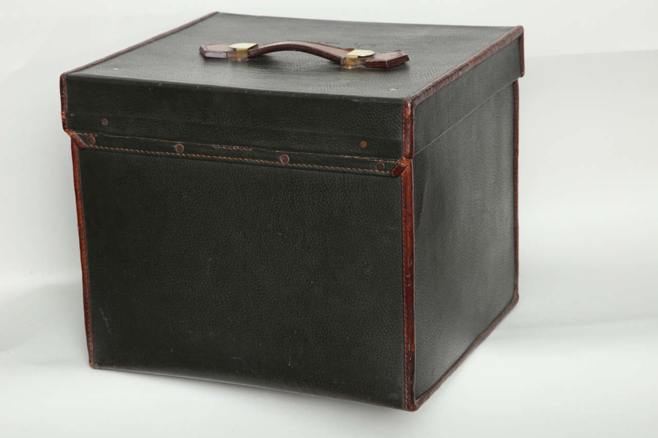 Fine 1920s Luxury Pigskin and Leather Traveling Chest 3