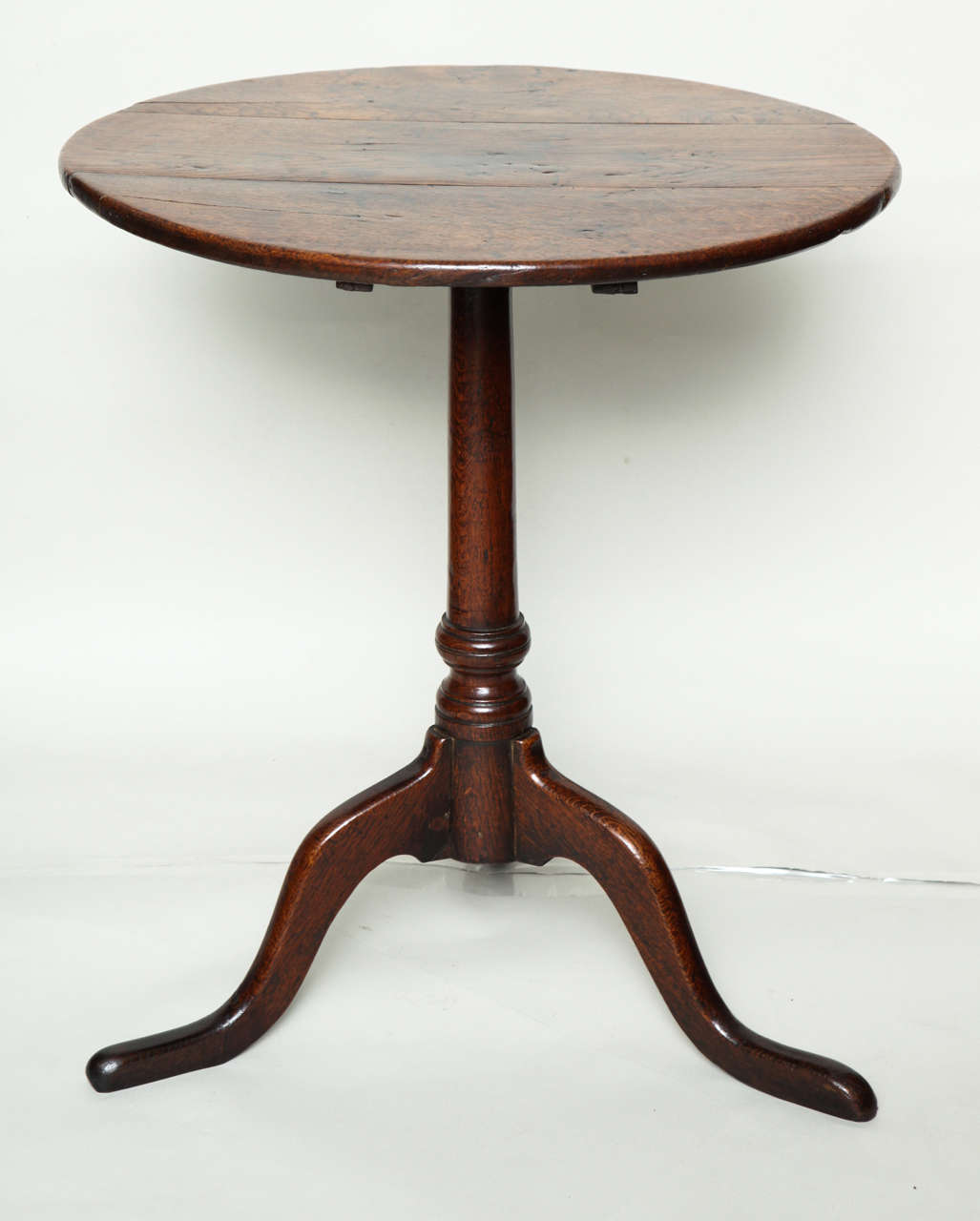 Georgian George II Oak Tilt Top Candlestand