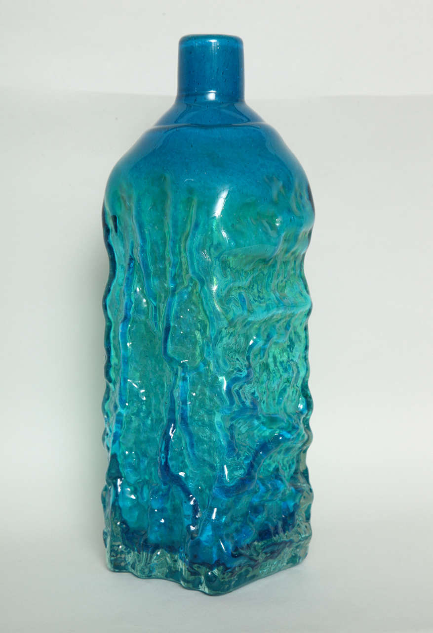 Studio Glass Bottle Vase Designed by Michael Harris In Good Condition In Greenwich, CT