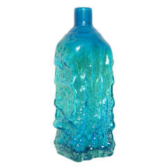 Vintage Studio Glass Bottle Vase Designed by Michael Harris