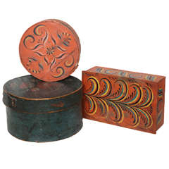 Collection of Three Norwegian Folk Art Boxes 8