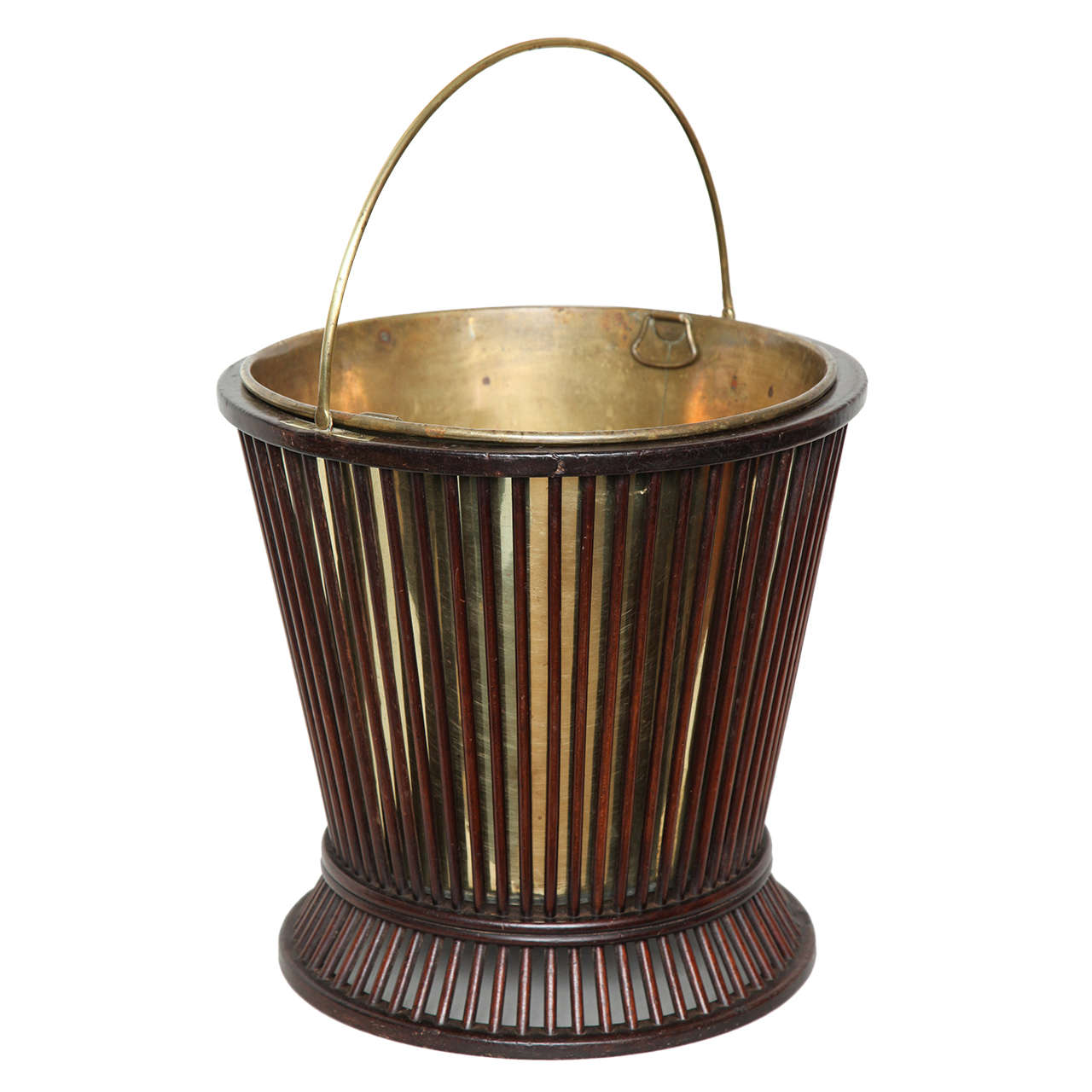 Unusual Mahogany Peat Bucket at 1stDibs