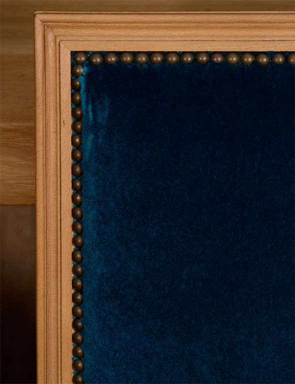 Late 20th Century Antony Todd collection Teal Mohair Louis XVI Style chairs