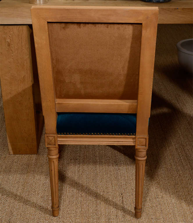 Antony Todd collection Teal Mohair Louis XVI Style chairs 3