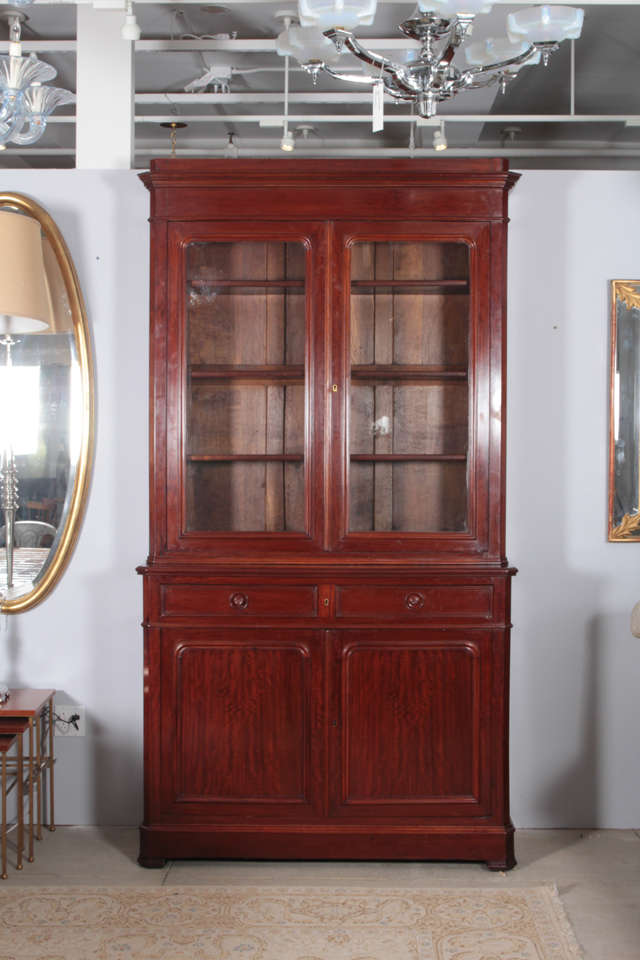 Large French Mahogany Bookcase