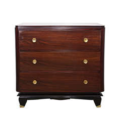 Vintage French 1940s Rosewood Chest of Drawers