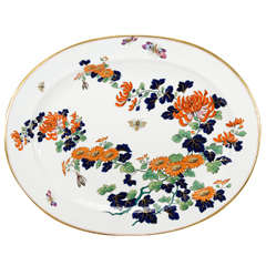 Monumental English "Imari" Decorated Platter with Butterflies 4