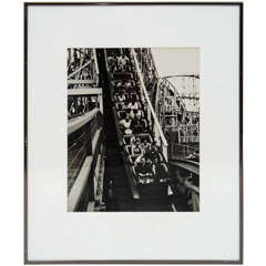 Vintage Print by Alfred Gescheidt, The Cyclone Roller Coaster, 1950's