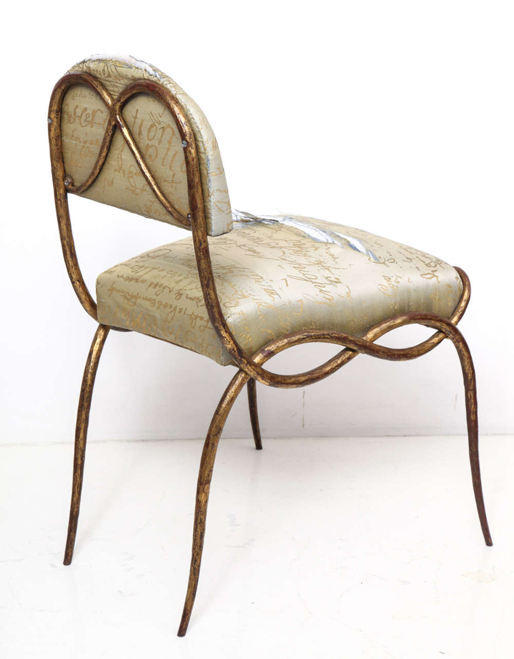 René Drouet Gilded Iron Side Chair 3