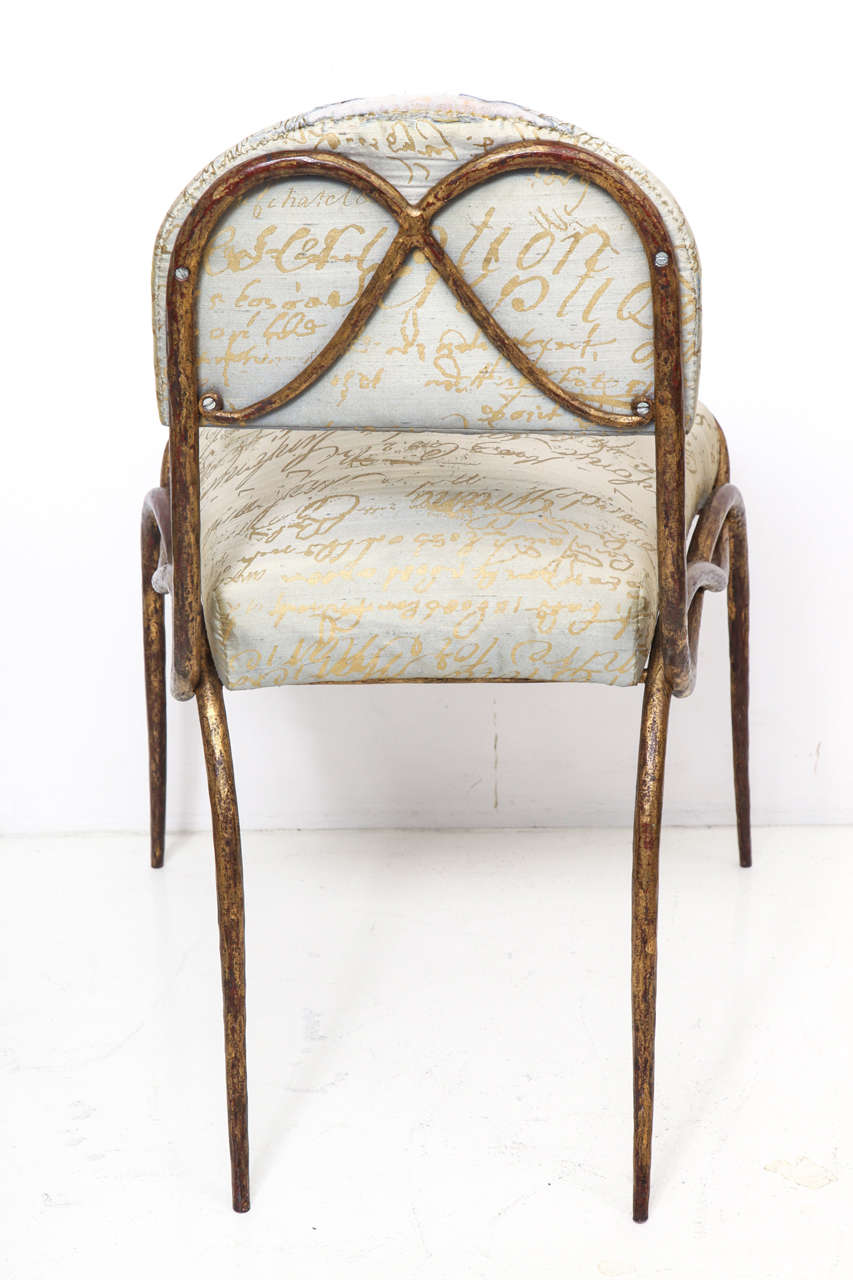 René Drouet Gilded Iron Side Chair 4