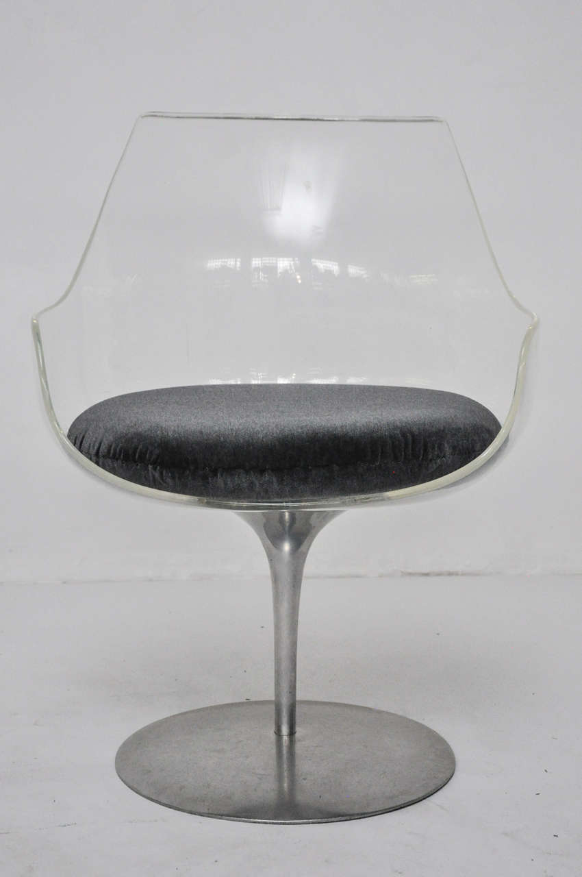 Lucite Champagne Chairs by Irwin and Estelle Laverne In Excellent Condition In Chicago, IL