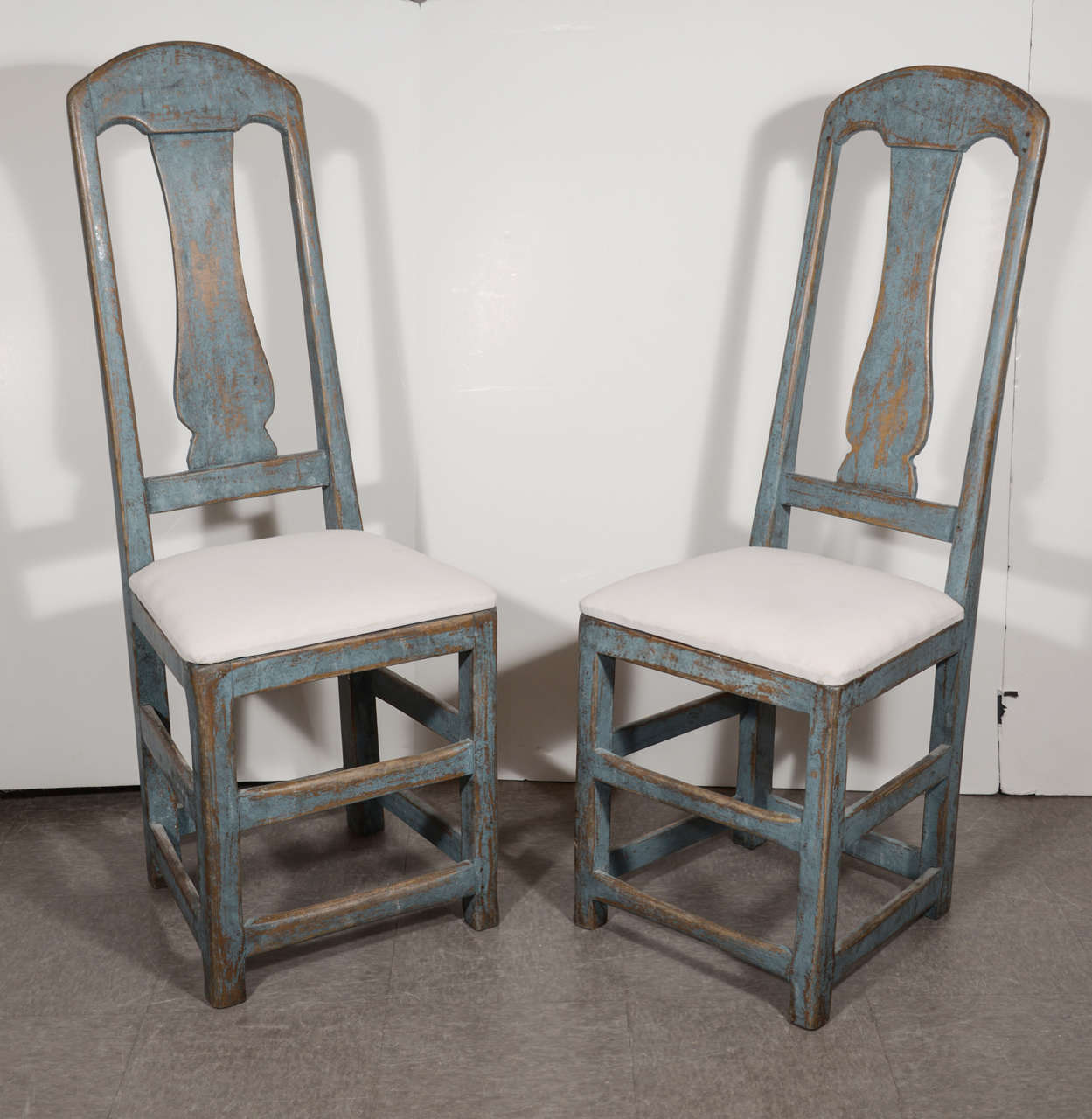 Baroque Quirky pair of Swedish side chairs