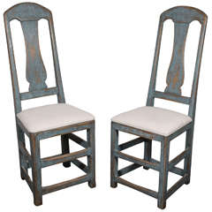 Quirky pair of Swedish side chairs
