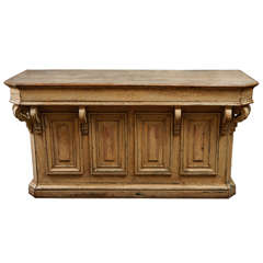 Antique French Store Counter with Corbels