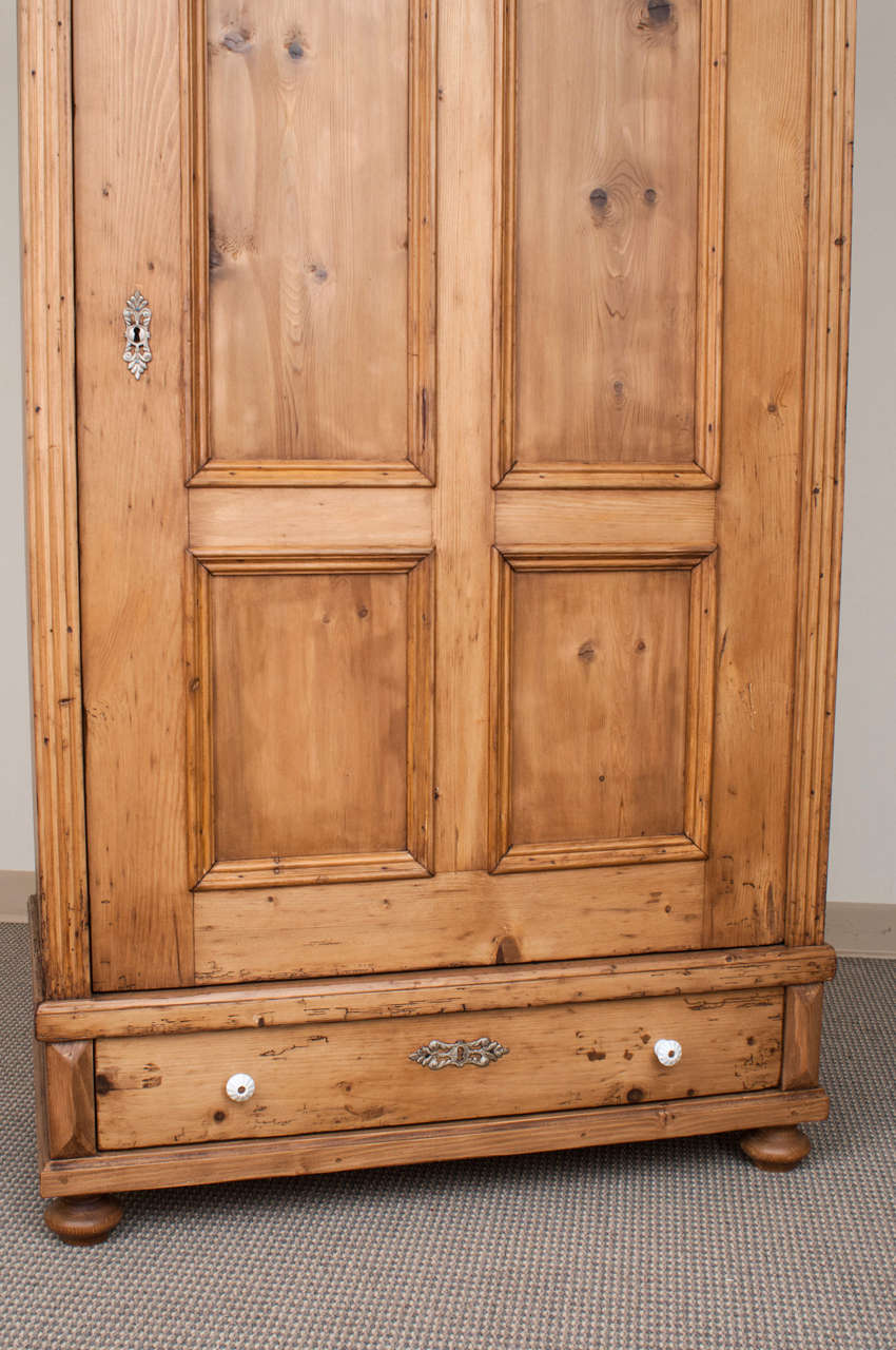 19th Century Pine One Door Armoire