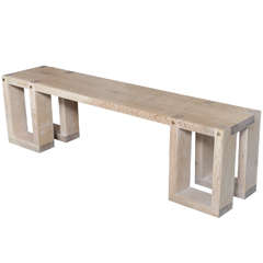 Ring Of The Tree, one Of Its Kind White Oak Handmade Bench