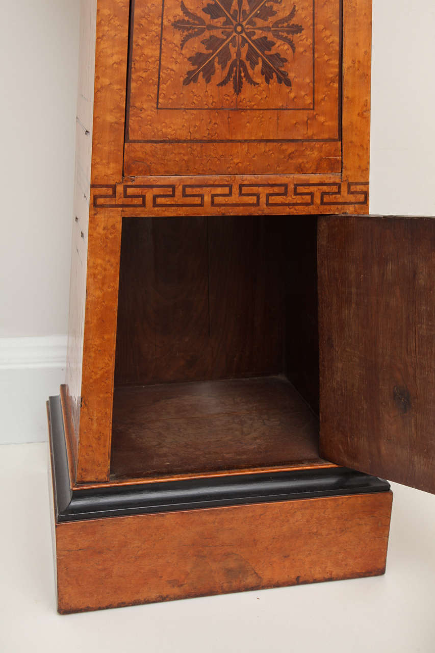 Charles X Bird's-Eye Maple and Amaranth Pedestal Cabinet 2