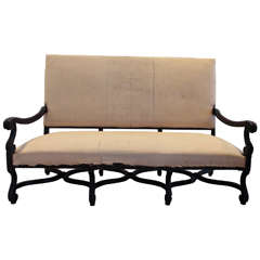 Napoleon III Ebonized High-Back Sofa