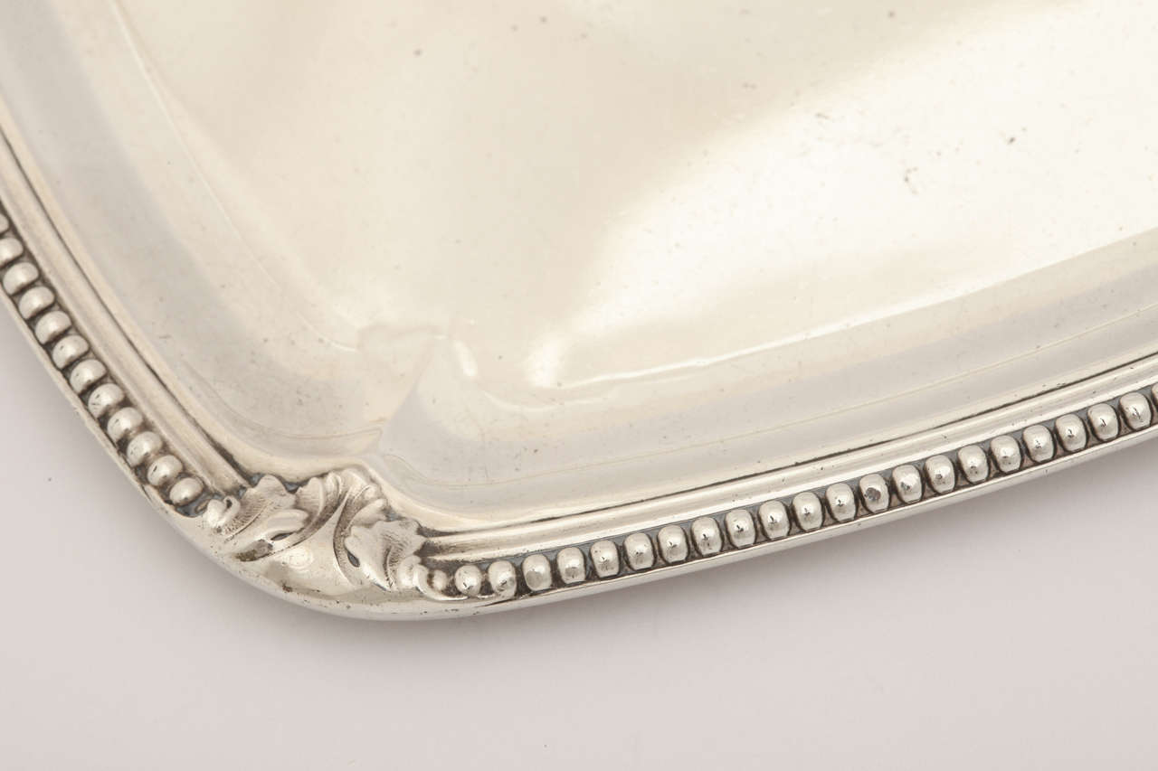 Mid-20th Century Tetard Freres French Art Deco Small Silver Tray