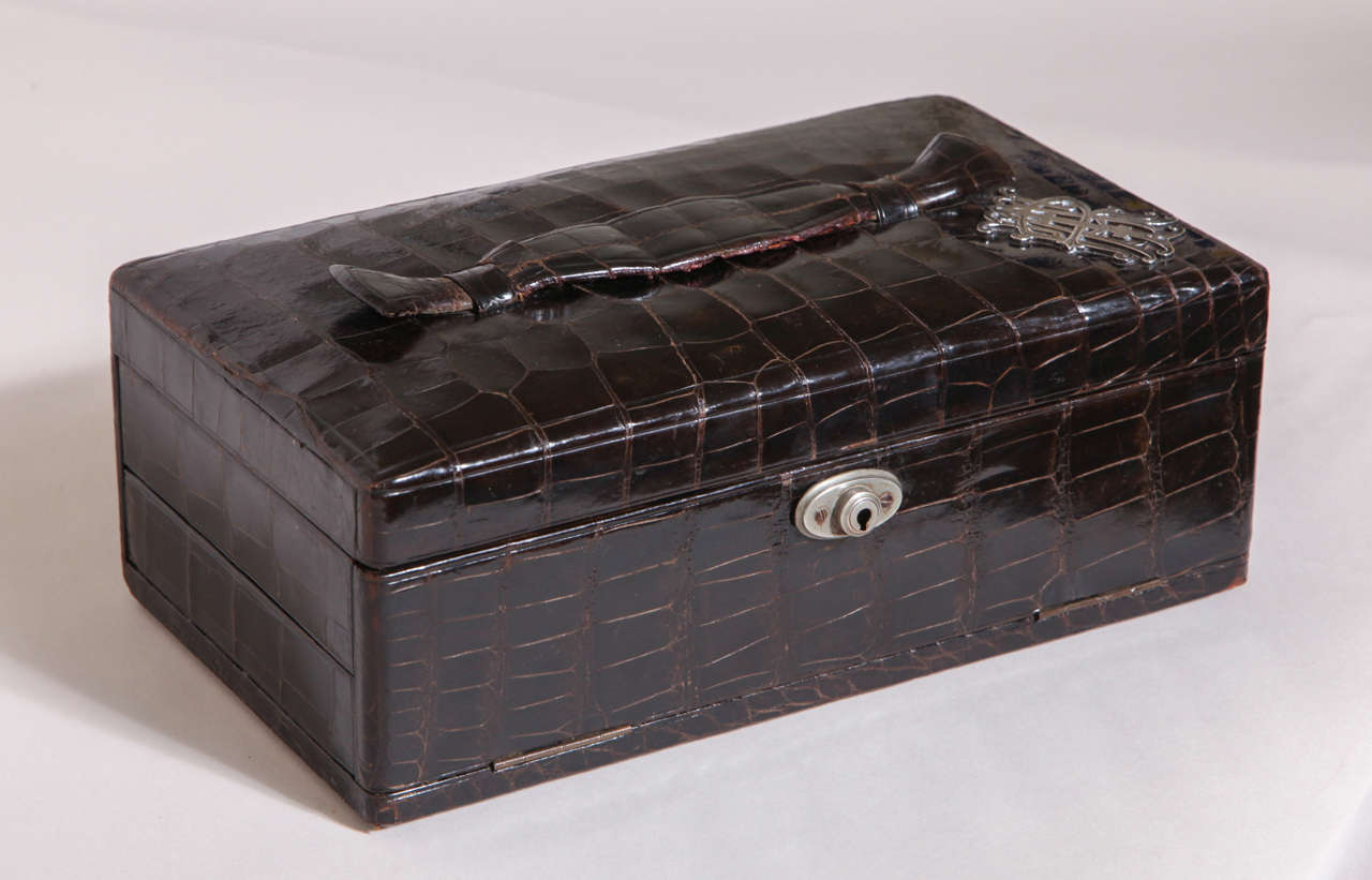 R.W. Forsyth Ltd. Scottish Art Deco Alligator Jewelry Box 3