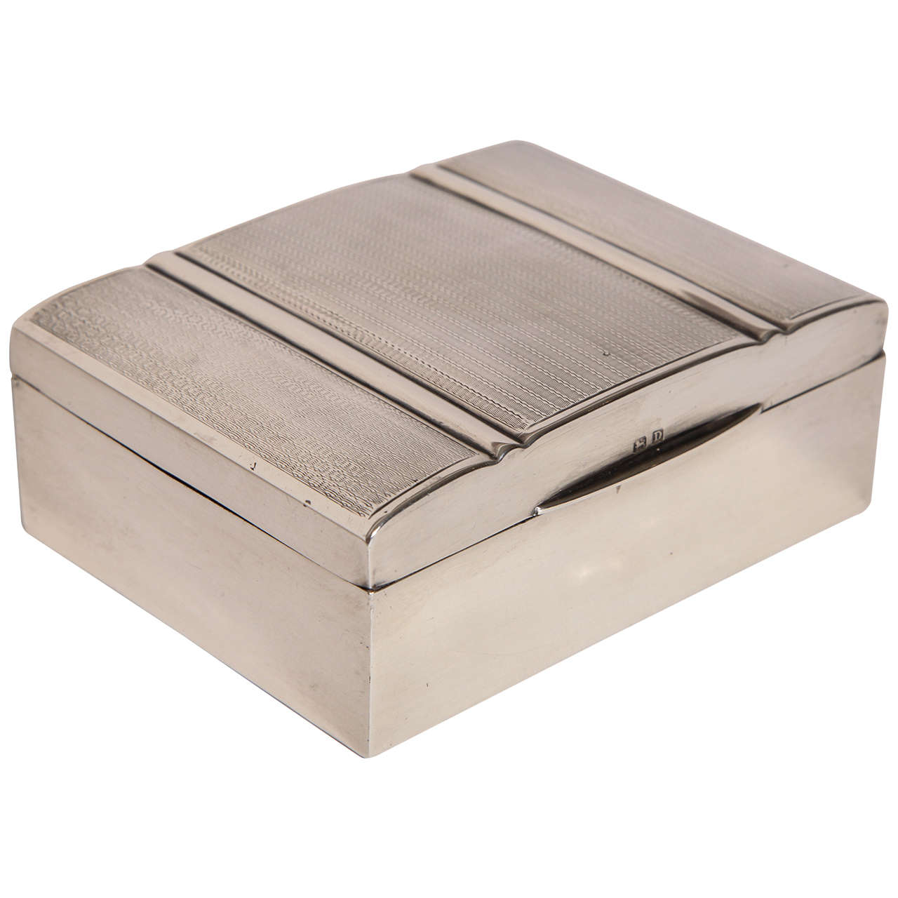 Henry Matthews English Art Deco Sterling Silver Table / Jewelry Box For Sale
