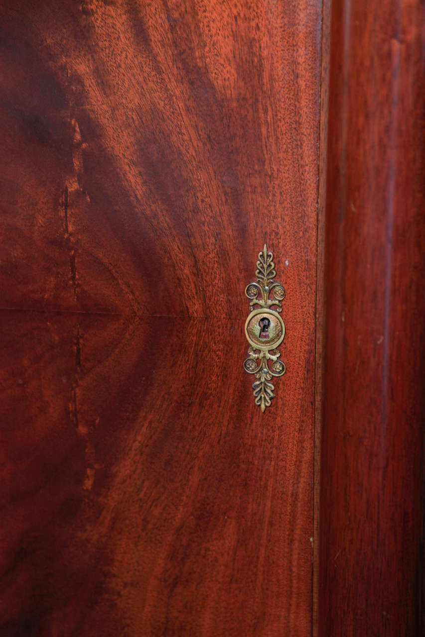 French Empire Style Mahogany Armoire In Good Condition For Sale In Nashville, TN