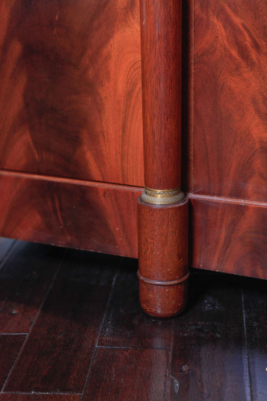 French Empire Style Mahogany Armoire In Good Condition For Sale In Nashville, TN